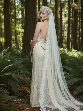 Vintage Lace Bridal Gown Handmade by Anna Campbell of Austrailia NWT - Size M